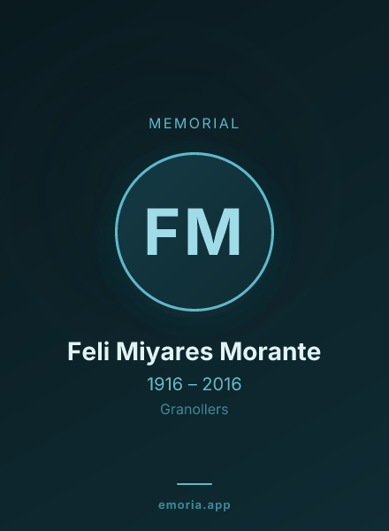 Memorial portrait of Feli Miyares Morante