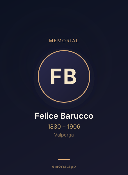 Memorial portrait of Felice Barucco
