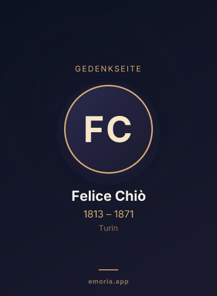 Gedenkportrait von Felice Chiò
