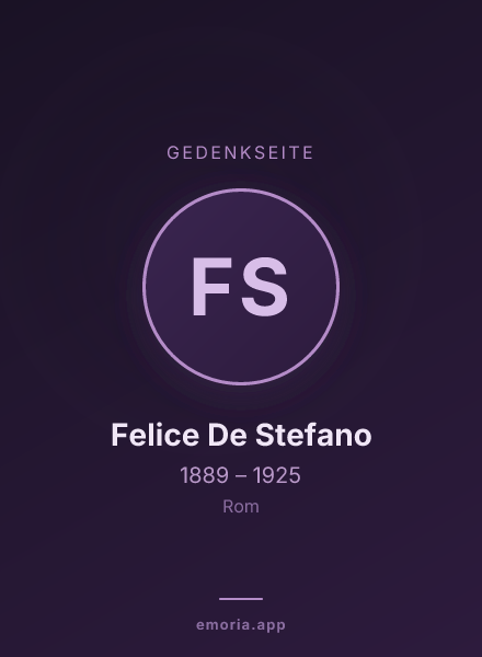 Gedenkportrait von Felice De Stefano