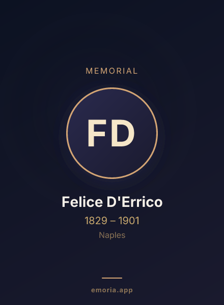 Memorial portrait of Felice D'Errico