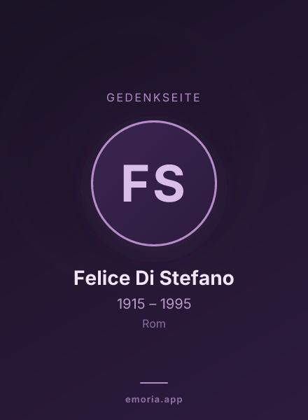 Gedenkportrait von Felice Di Stefano