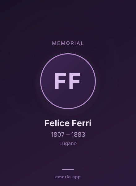 Memorial portrait of Felice Ferri