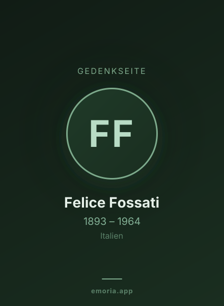 Gedenkportrait von Felice Fossati