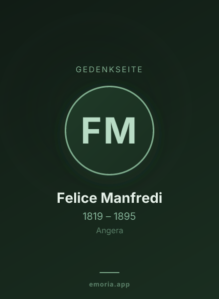 Gedenkportrait von Felice Manfredi