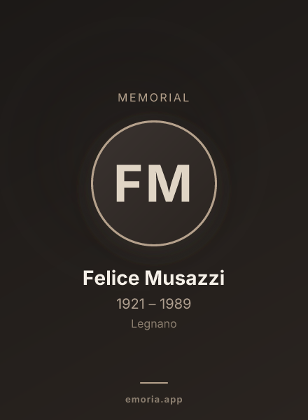 Memorial portrait of Felice Musazzi