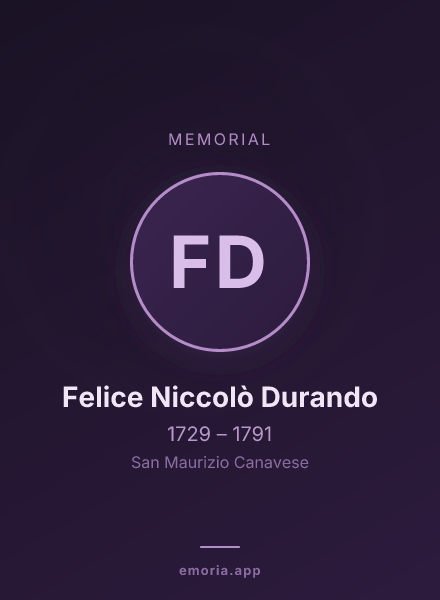 Memorial portrait of Felice Niccolò Durando