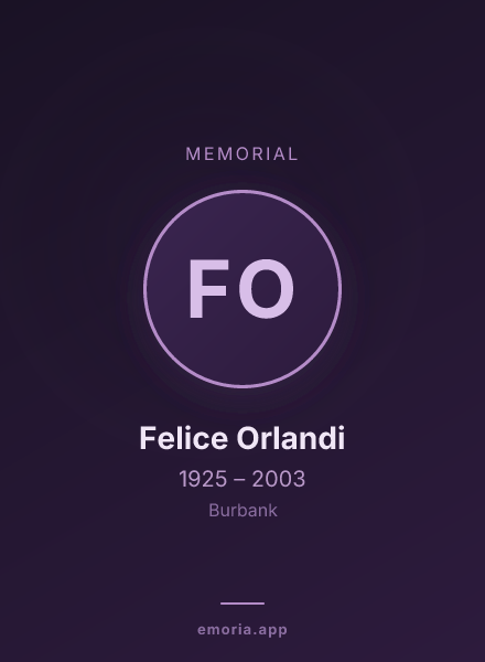 Memorial portrait of Felice Orlandi