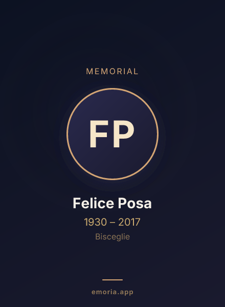 Memorial portrait of Felice Posa