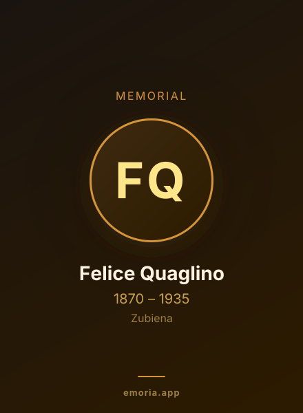 Memorial portrait of Felice Quaglino