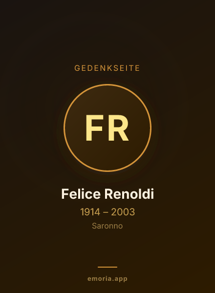 Gedenkportrait von Felice Renoldi