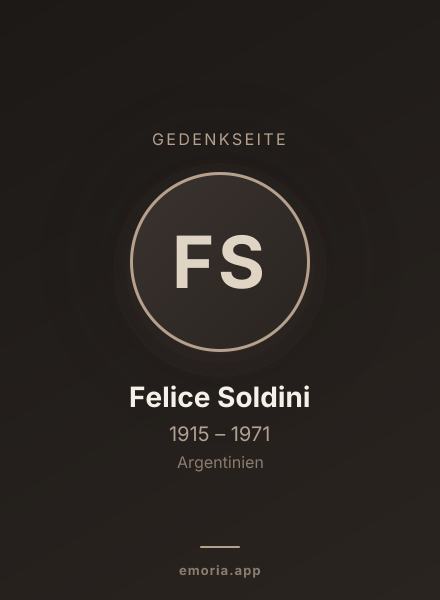 Gedenkportrait von Felice Soldini