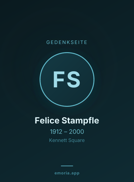 Gedenkportrait von Felice Stampfle