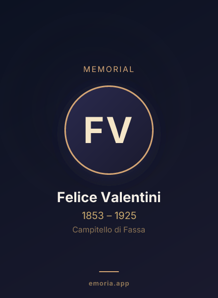 Memorial portrait of Felice Valentini