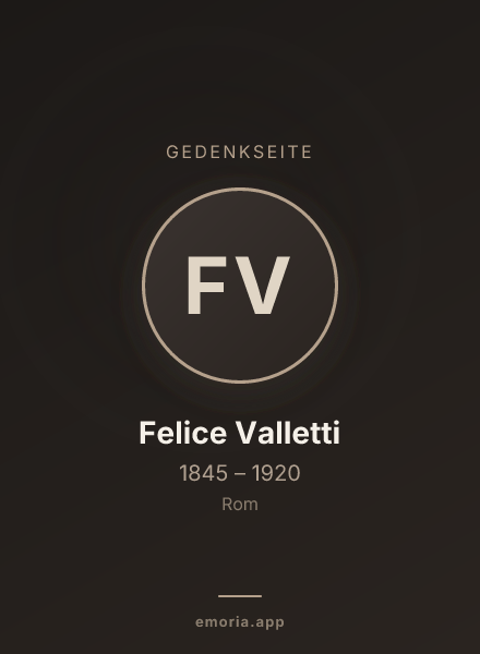 Gedenkportrait von Felice Valletti