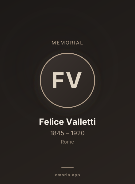 Memorial portrait of Felice Valletti