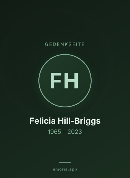 Gedenkportrait von Felicia Hill-Briggs