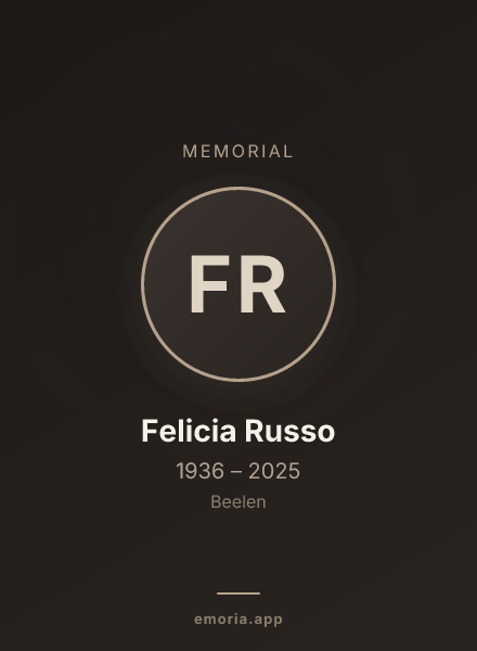 Memorial portrait of Felicia Russo
