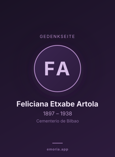 Gedenkportrait von Feliciana Etxabe Artola