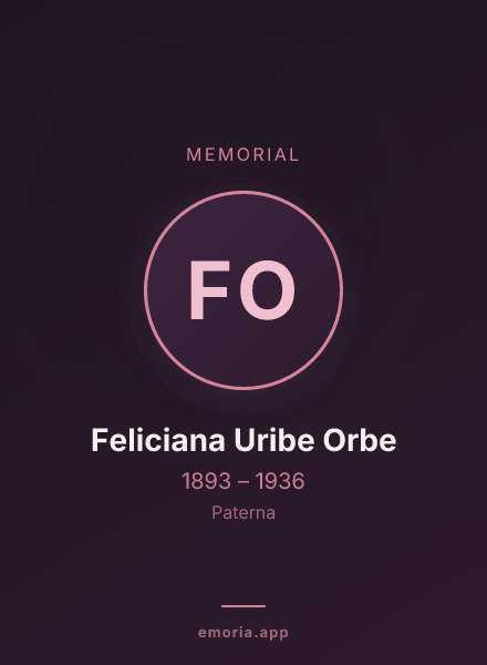 Memorial portrait of Feliciana Uribe Orbe
