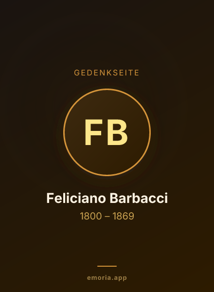 Gedenkportrait von Feliciano Barbacci