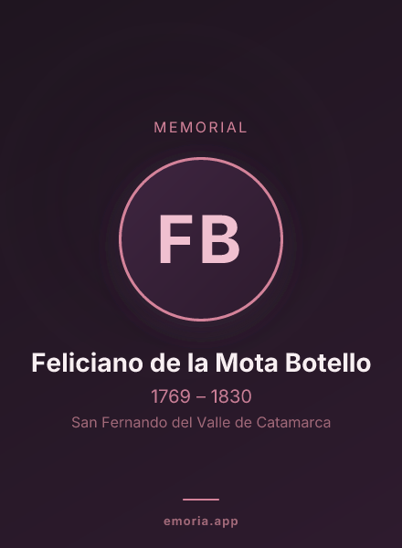 Memorial portrait of Feliciano de la Mota Botello