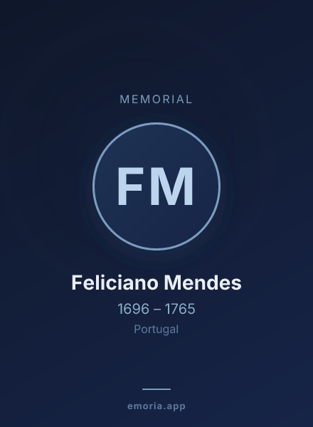 Memorial portrait of Feliciano Mendes