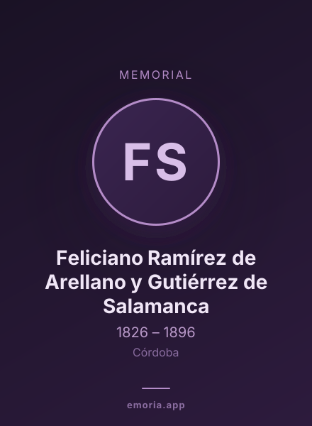 Memorial portrait of Feliciano Ramírez de Arellano y Gutiérrez de Salamanca