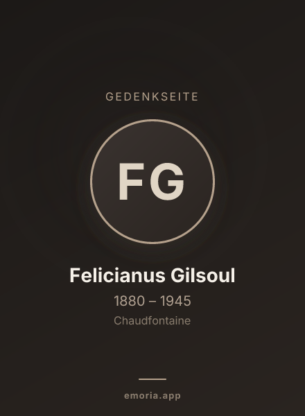 Gedenkportrait von Felicianus Gilsoul