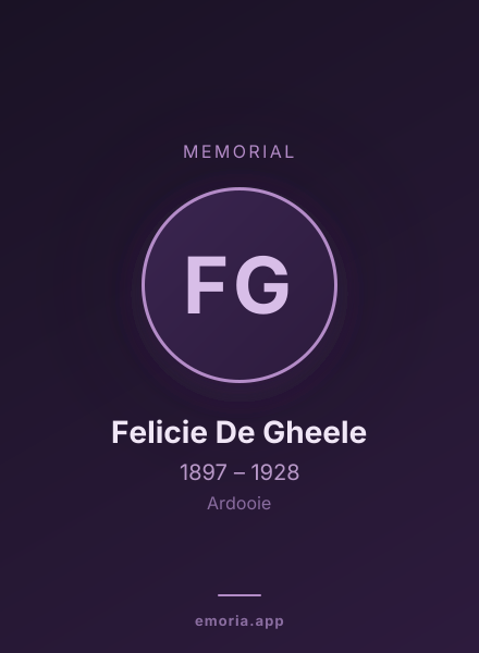 Memorial portrait of Felicie De Gheele