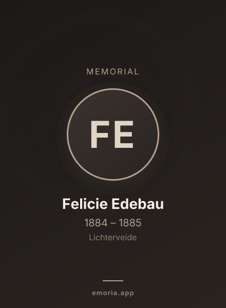 Memorial portrait of Felicie Edebau