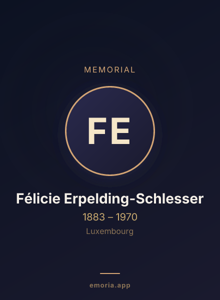 Memorial portrait of Félicie Erpelding-Schlesser