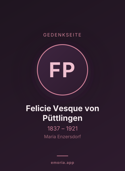 Gedenkportrait von Felicie Vesque von Püttlingen