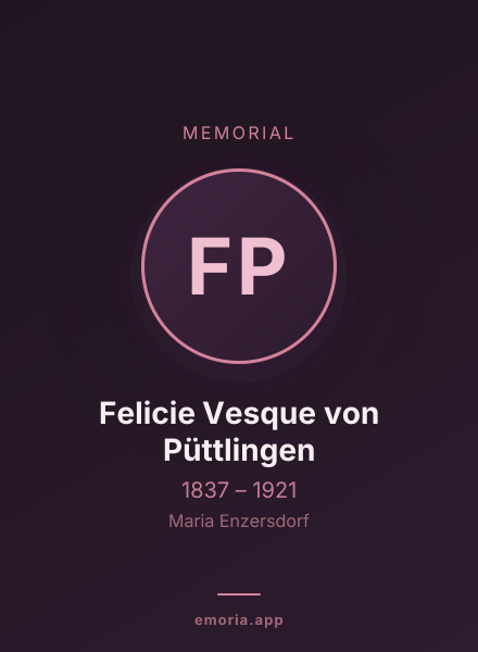 Memorial portrait of Felicie Vesque von Püttlingen