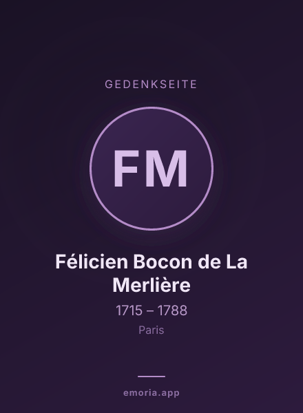 Gedenkportrait von Félicien Bocon de La Merlière