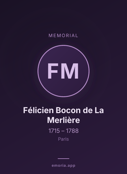 Memorial portrait of Félicien Bocon de La Merlière