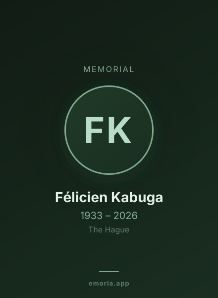 Memorial portrait of Félicien Kabuga