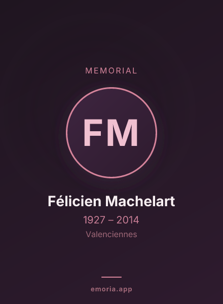Memorial portrait of Félicien Machelart