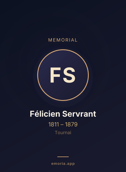 Memorial portrait of Félicien Servrant