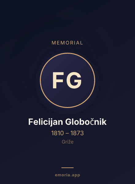 Memorial portrait of Felicijan Globočnik