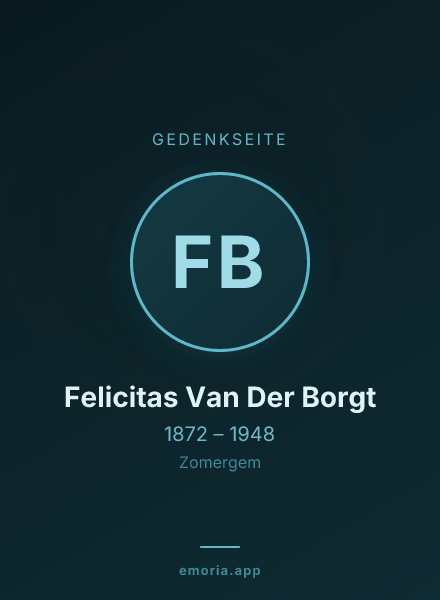 Gedenkportrait von Felicitas Van Der Borgt