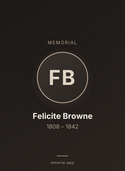 Memorial portrait of Felicite Browne