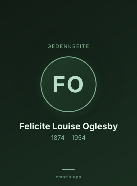 Gedenkportrait von Felicite Louise Oglesby