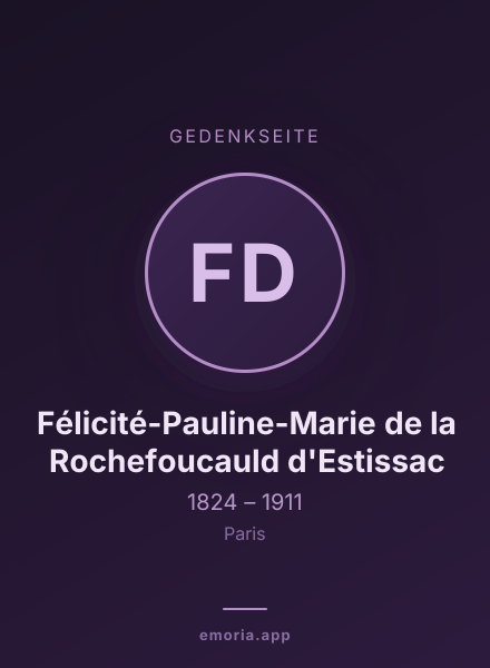 Gedenkportrait von Félicité-Pauline-Marie de la Rochefoucauld d'Estissac