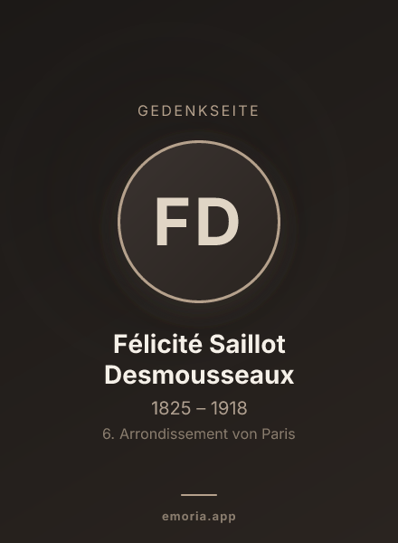 Gedenkportrait von Félicité Saillot Desmousseaux