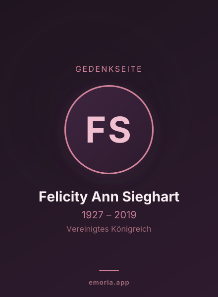 Gedenkportrait von Felicity Ann Sieghart