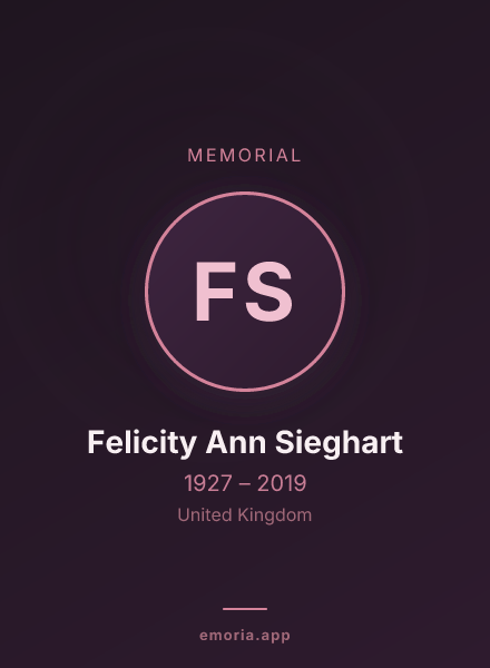 Memorial portrait of Felicity Ann Sieghart