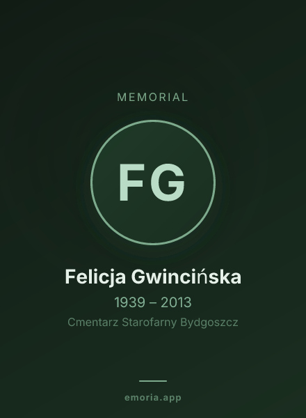 Memorial portrait of Felicja Gwincińska