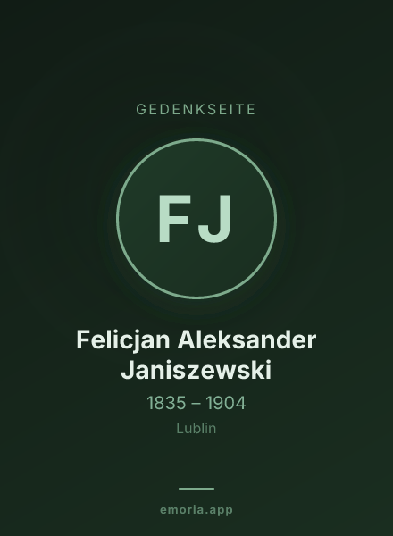 Gedenkportrait von Felicjan Aleksander Janiszewski