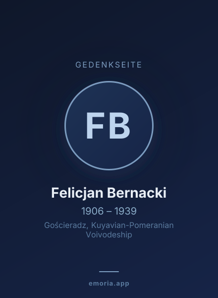 Gedenkportrait von Felicjan Bernacki
